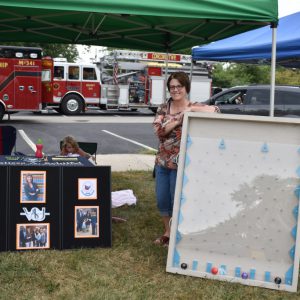 We have just set up our tent and are ready for Shawnee Hills Community Safety Day