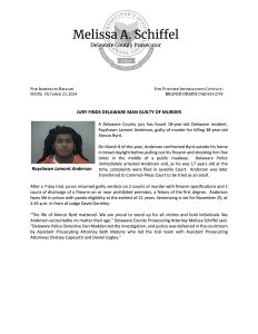 Mugshot of a young man next to a press release headline.